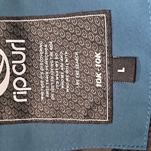 Rip Curl winter jacket color  blue size large - Picture 7 of 10